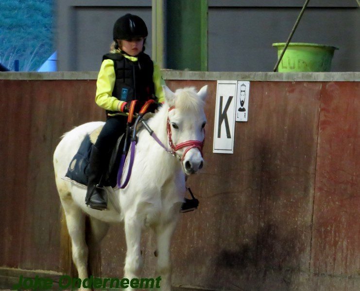 Jong geleerd.. Jinthe Eenkhoorn (6) op de manege