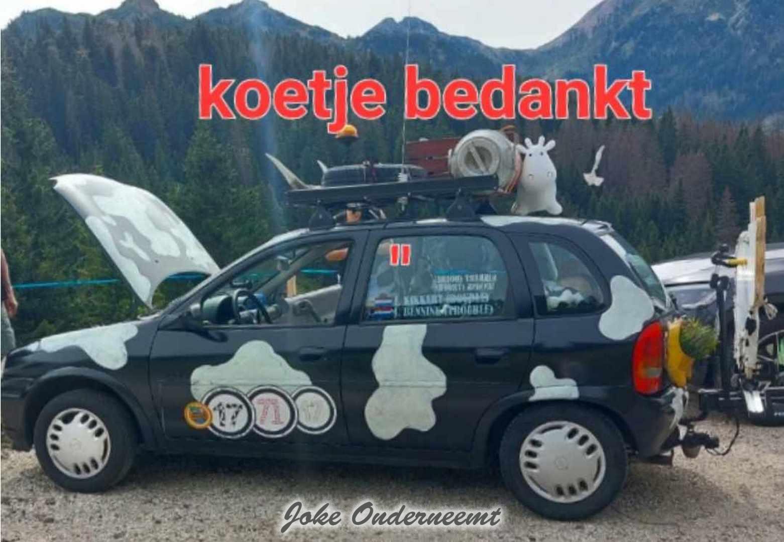 Koetje bedankt, helaas verder zonder jou