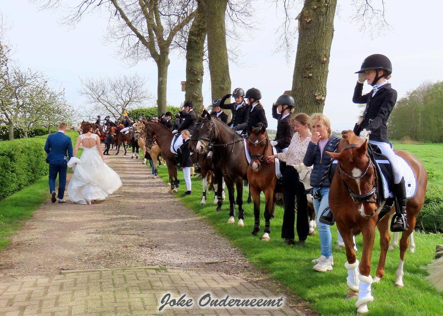 Erehaag voor Bruidspaar Erika & Jos  ( met video en (te) veel foto’s )