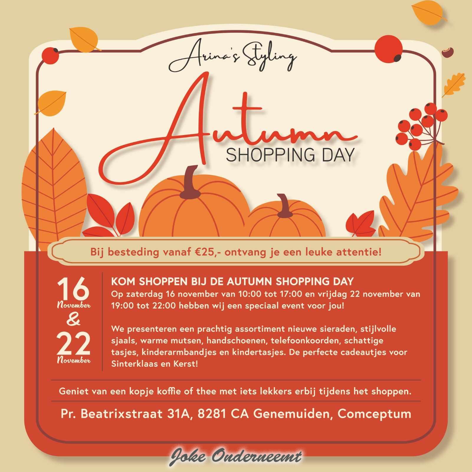 Autumn Shopping Day bij Arina’s Styling !