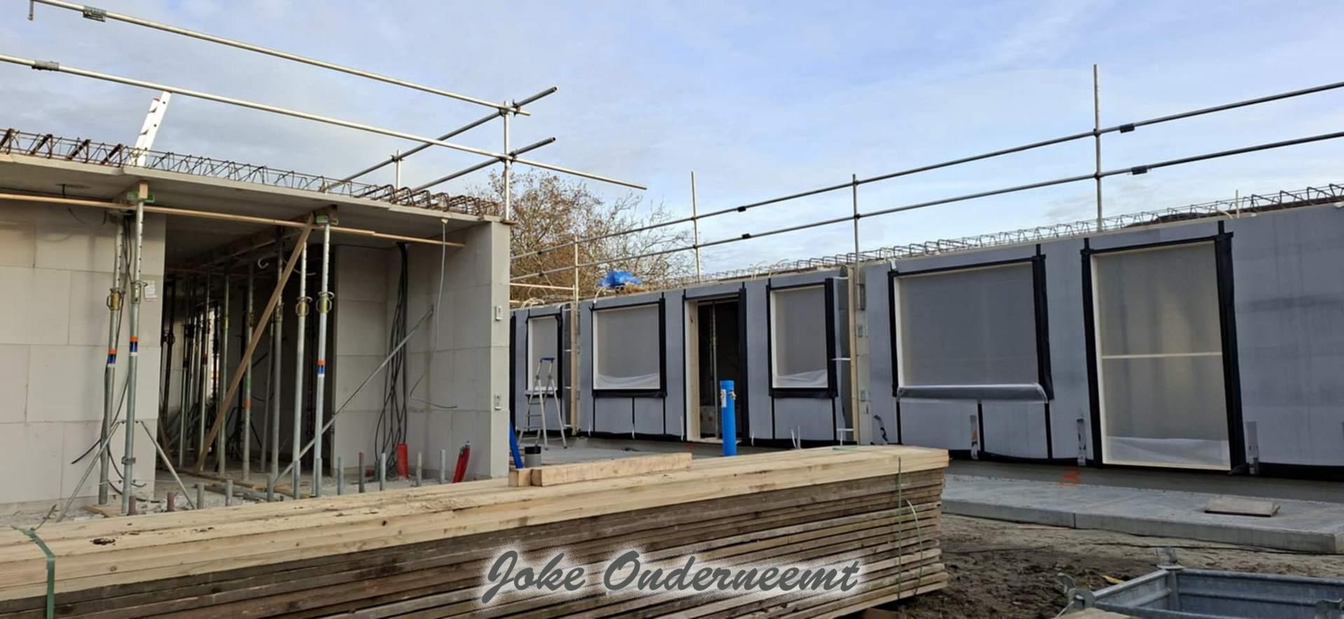 Gevels appartementen geplaatst