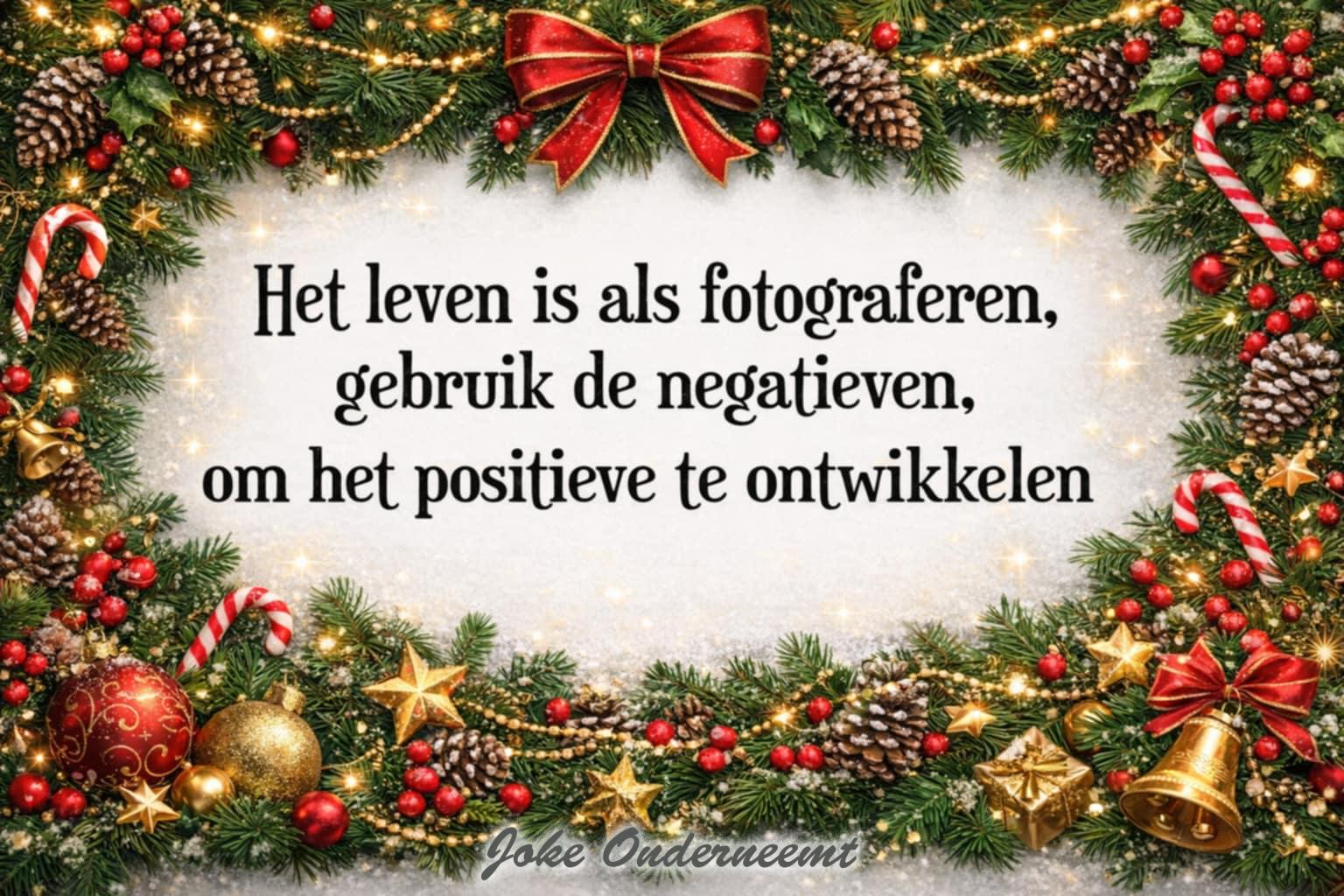 Fijne feestdagen voor iedereen,  en een positief 2026