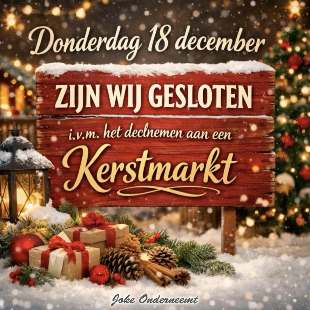 CARLA’S GEUREN & KLEUREN MORGEN GESLOTEN